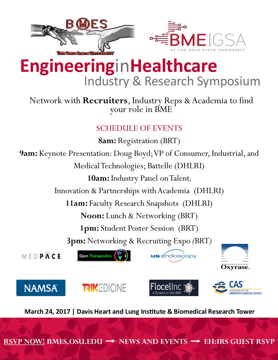 BMES &amp; BMEGSA present our annual EHIR&amp;S Symposium this Friday!

More info: u.osu.edu/bmes/news-and-…

RSVP: u.osu.edu/bmes/news-and-…