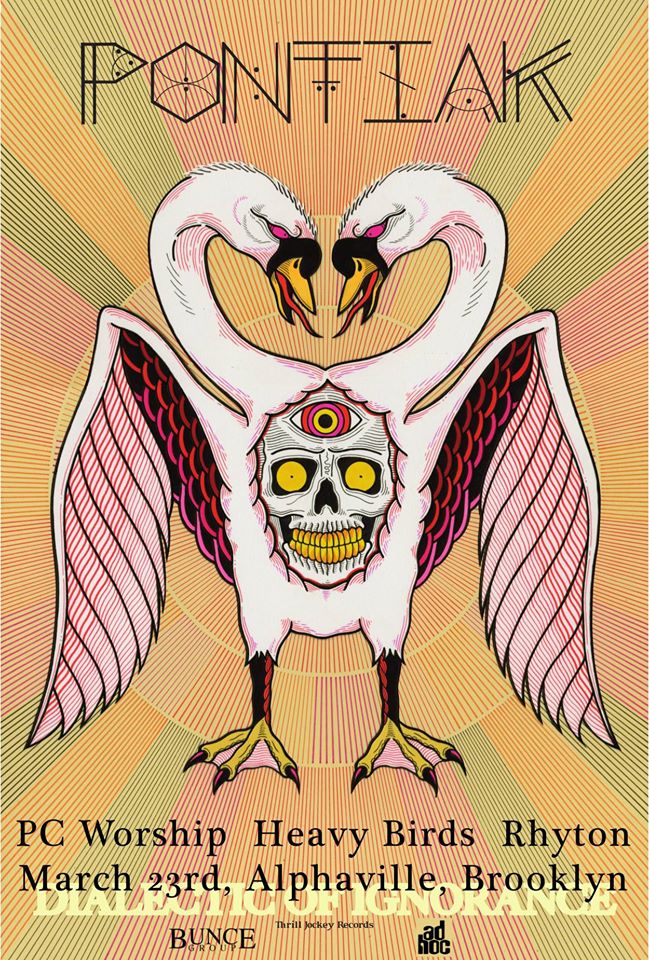 adhocfm's tweet photo. Tomorrow! Pontiak with PC Worship, Heavy Birds, and Rhyton at @alphavillebk! https://t.co/SwRJEsEEcV @brotherspontiak @thrilljockey https://t.co/cB4XiVpexi