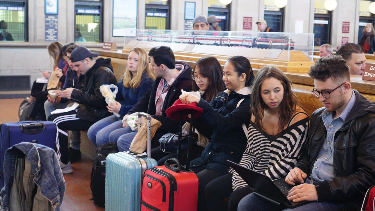 LA_at_UConn's tweet image. We are waiting for the train to D.C., the train is delayed! #labash #UConn #landscapearchitecture  #ASLA
