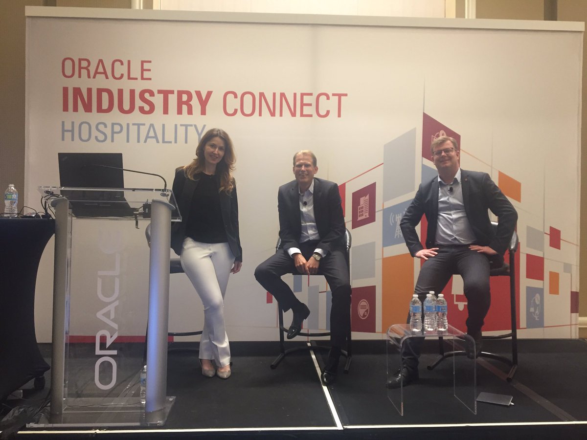 OracleHosp's tweet image. Moving to #OPERACloud w/ Floor Bleeker @MovenpickHotels &amp;amp; Tiet Vangasgaard-Sonne @CABINN_Hotels #OracleIC17