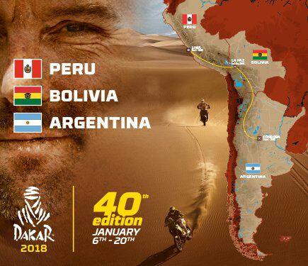lbarberyracing's tweet photo. ASO presentó el recorrido del Dakar 2018 comenzará en Perú pasa por Bolivia y culmina en Argentina https://t.co/habDxHHKNY