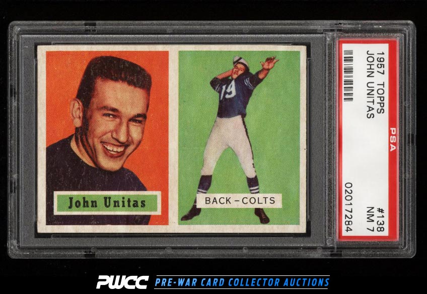 RC1of1FindeR's tweet photo. #NFL or #NHL 1957 Topps Football Johnny Unitas ROOKIE RC #138 PSA 7 NRMT (PWCC) https://t.co/alUsebH1Zd #rookie card #for sale https://t.co/Ncc69iZ9b1