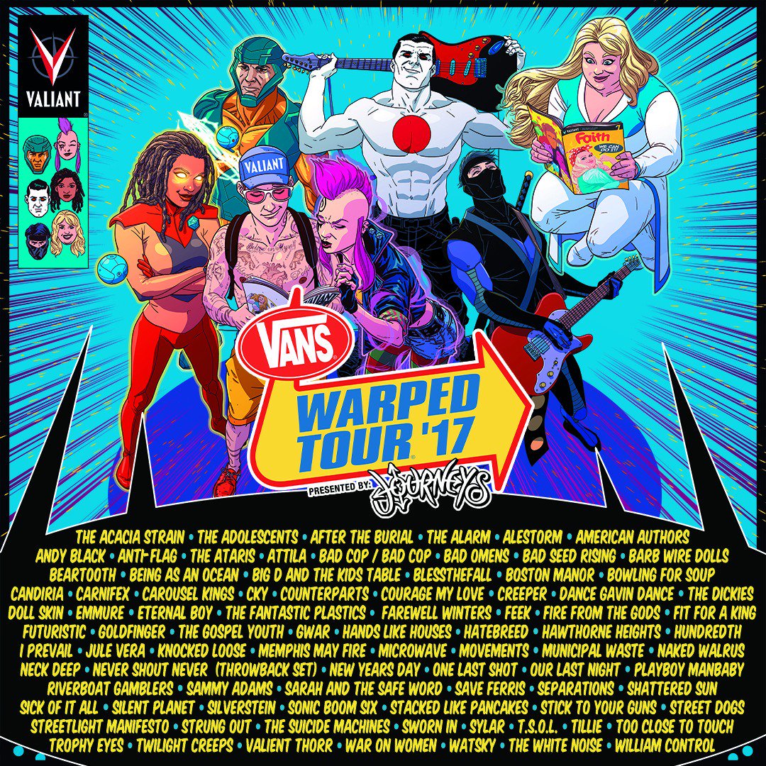 journeys's tweet photo. What a 🔥 lineup! @VansWarpedTour #VansWarpedTour https://t.co/aWAOh7NS1X