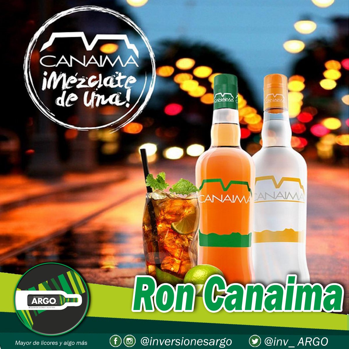 Inv_ARGO's tweet image. Con solo verlo sabes que estará #Brutal así se ven los tragos a base de #RonCanaima Disponible en #InversionesArgo