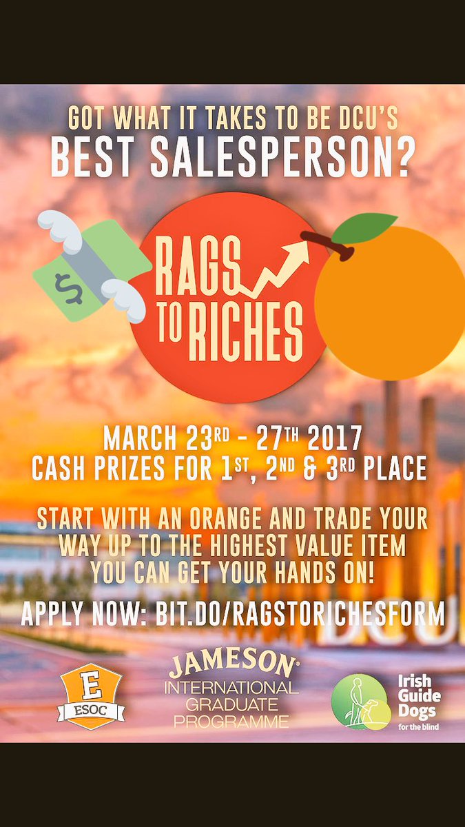 OrnaithMahon's tweet photo. Brave enough to trade for an 🍊 tomorrow in aid of the ☘️guide🐶! #ragstoriches One man traded a paper clip for products until he got a house! https://t.co/J4U5dmYPLS