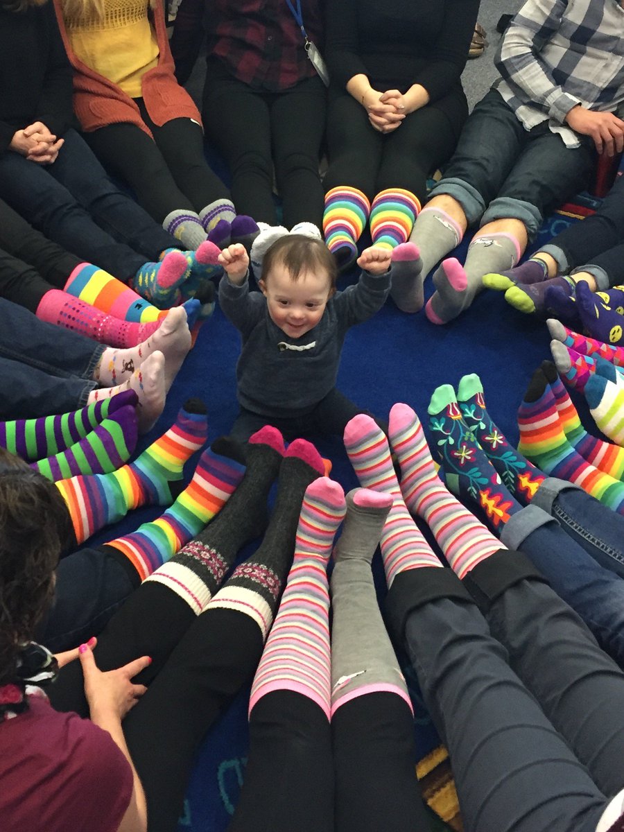 Our Coyotes celebrated World Down Syndrome day by wearing their funky socks... Ryan cheers them on!