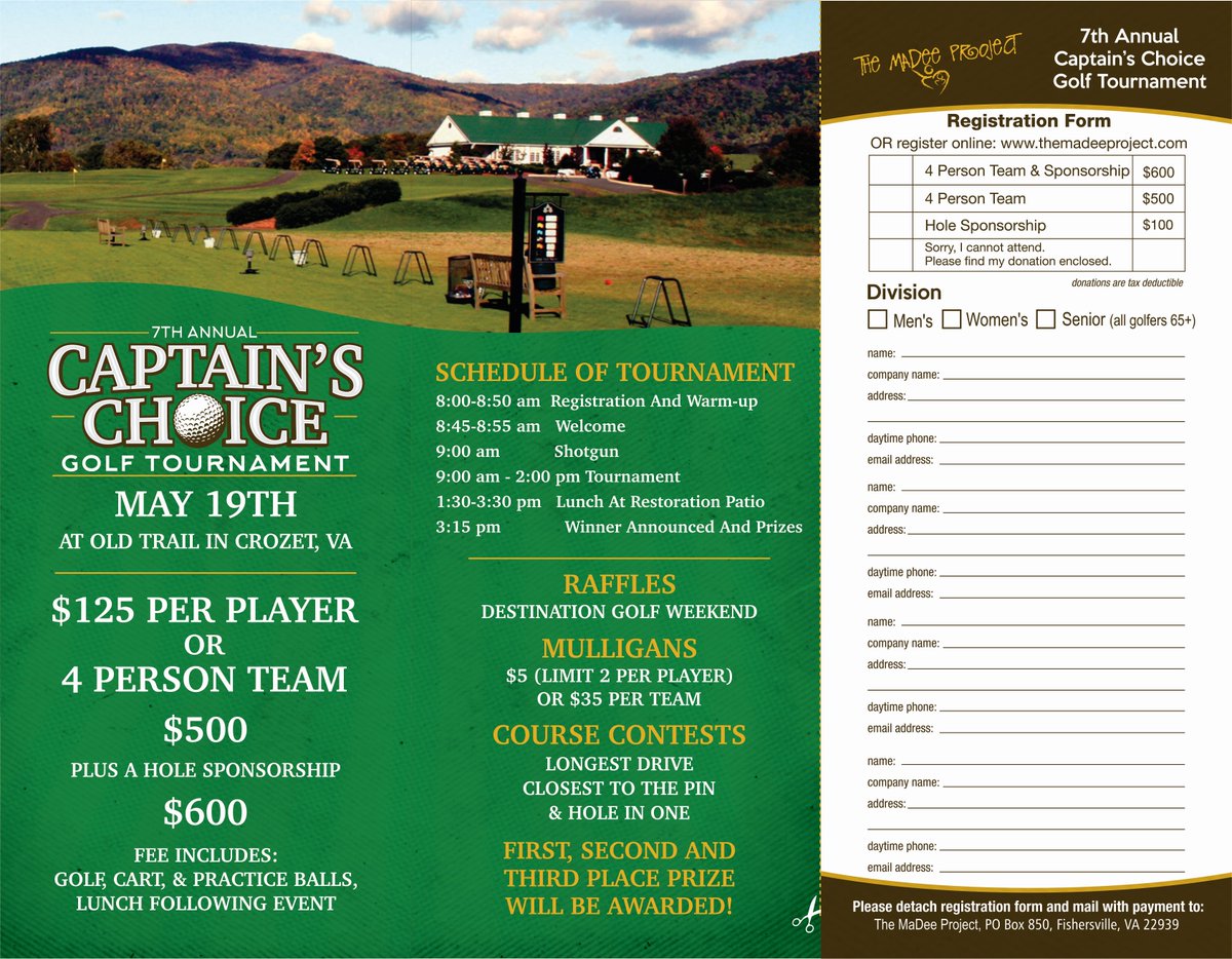It's (almost) tee time y'all! TMP's 7th Annual Captain's Choice Golf Tournament! Register online here: goo.gl/forms/NMF1TeJQ…