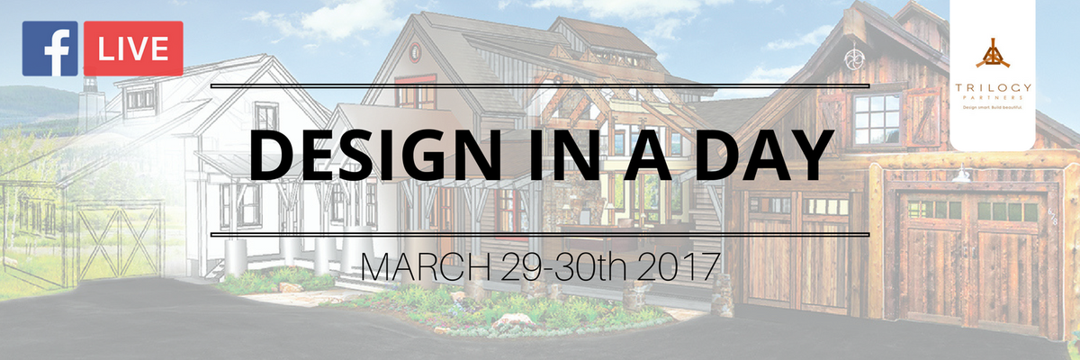 trilogybuilds's tweet photo. Design a House in 24 hrs LIVE! Can #TrilogyPartners do it? Tune in 3/29 & 3/30 Intro today: #Facebook @ 2pm MST! https://t.co/ITZOXeJl3r https://t.co/rewkTnG3DK