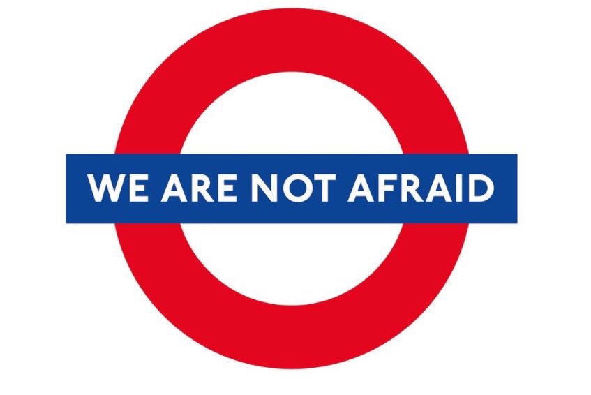 UKHospKate's tweet photo. Our thoughts and prayers with the families of victims and our brave police, MPs and Londoners who ran to help not away #WeAreNotAfraid https://t.co/h0hev8Hvgw