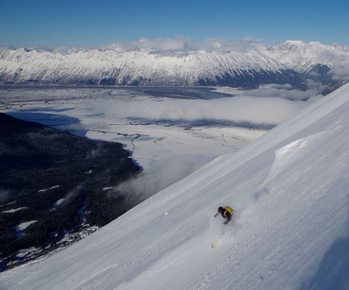 anchoragepress's tweet photo. Pyramid’s massive west face beckons to every skier who drives down Turnagain Arm. https://t.co/jMjjgrgL7N #alaska #anchpress #anchorage https://t.co/RQ2aDw4Ktg