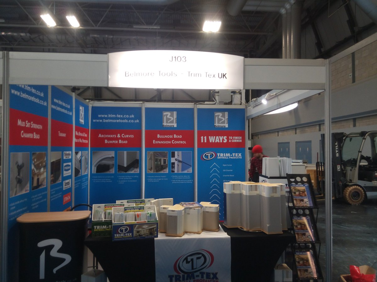 belmoretools's tweet photo. #HBRShow17 at the NEC 23-26 March #trimtex trim-tex vinyl finishing beads no dent, no rust,11 ways to finish a corner Stand #J103 https://t.co/RId1jMueD3