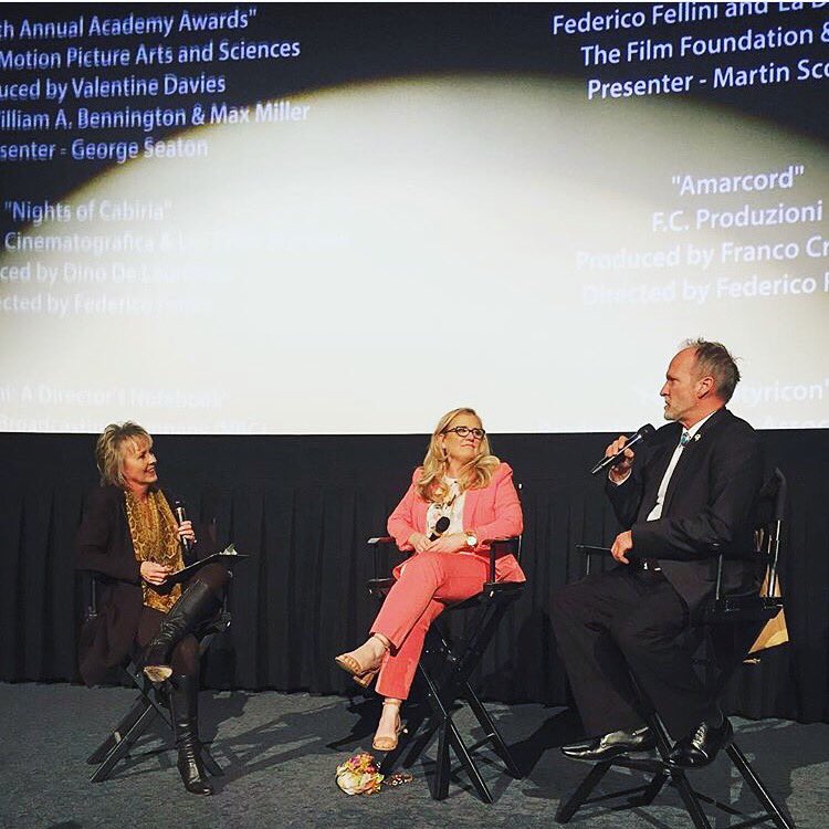 Such a delight speaking at the <a href="/SDFilmFestival/">San Diego International Film Festival</a> with my partner <a href="/kretep/">Peter Karlsson</a> after a screening of "In Search of Fellini" #spottedcow