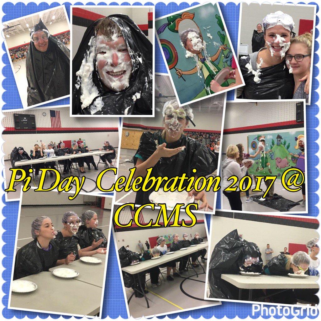 CCHSRedDevils's tweet photo. Scenes from CCMS #PiDay2017, pushed backed until yesterday by last week's snow! https://t.co/Jl6mEDe7DR