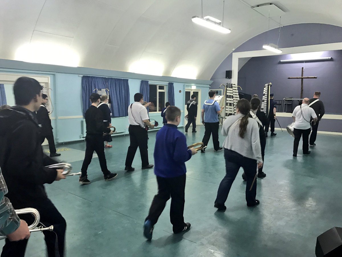BoysBrigadeMcr's tweet photo. Band practise for Battalion Church Parade on 2nd April! Looking and sounding very good #BandPractise #BBBand https://t.co/hwnxHyDpyv