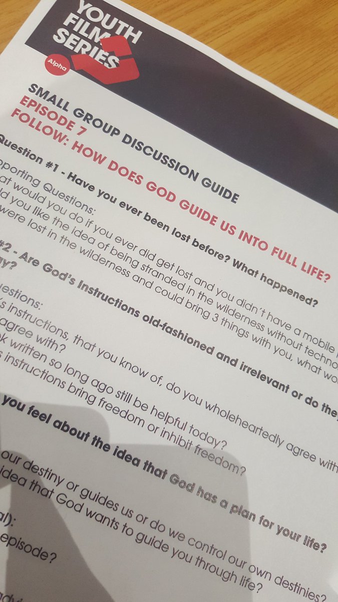 Tonight's big discussion at Youth Alpha in Clifton!