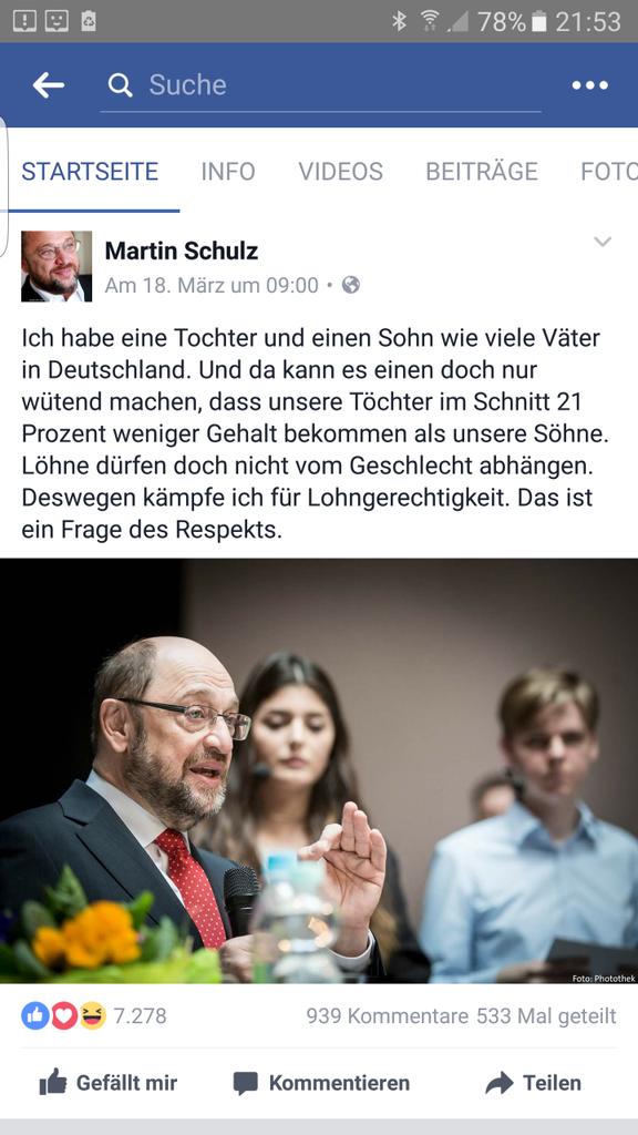 jumpin227's tweet photo. #Schulz# wieder falsche Fakten von Schulz. Er behauptet, dass Frauen im Schnitt 21 Prozent weniger Gehalt als Männer bekommen. Unhaltbar! https://t.co/gGQHhEW8KD