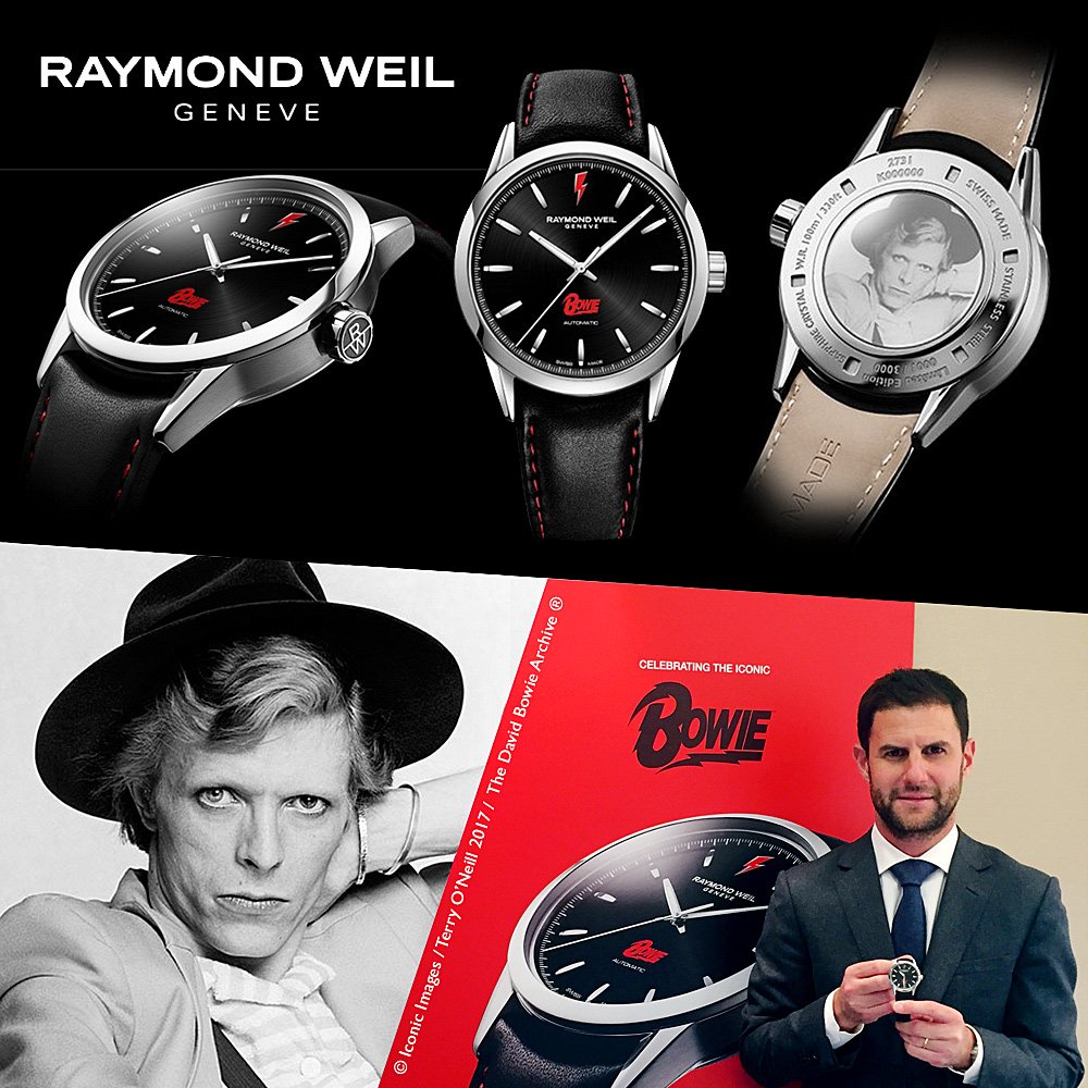 Introducing the @RaymondWeil #RWDavidBowie, a Swiss Made timepiece that celebrates Bowie’s musicality, style and unmatched innovation.