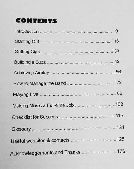 Emma_Scott's tweet photo. The contents page of @ifitwasmyband so you can see what you're in store for! #unsignedhelp https://t.co/N3aYVKwlzM