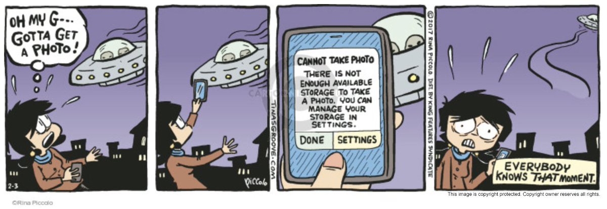 cartoonistgroup's tweet photo. We all know that moment.... #missedopprotunities #cannottakephoto #ugh #techheadaches #TinasGroove @RinaPiccolo https://t.co/RNEGLfyhh5 https://t.co/IZeYSJRGxJ