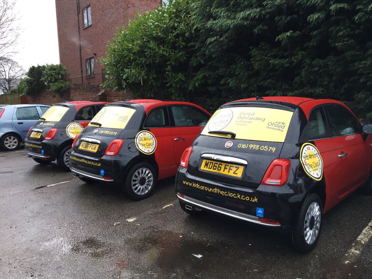Wefitgraphics's tweet photo. 3 x back end wraps for @kidsaroundthecl all in a days work 👍 looking great! #carwrap #vehiclegraphics https://t.co/Djxwo10uCJ