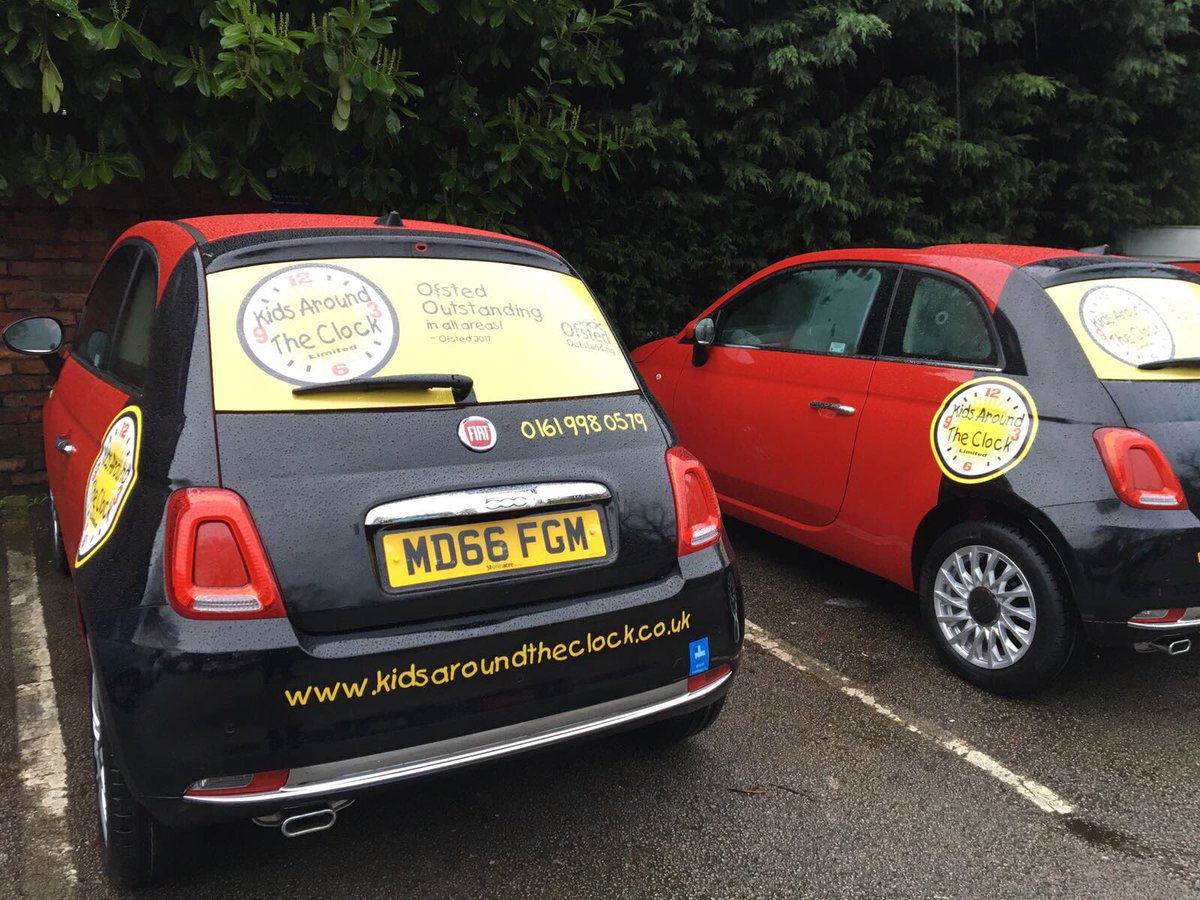 Wefitgraphics's tweet photo. 3 x back end wraps for @kidsaroundthecl all in a days work 👍 looking great! #carwrap #vehiclegraphics https://t.co/Djxwo10uCJ