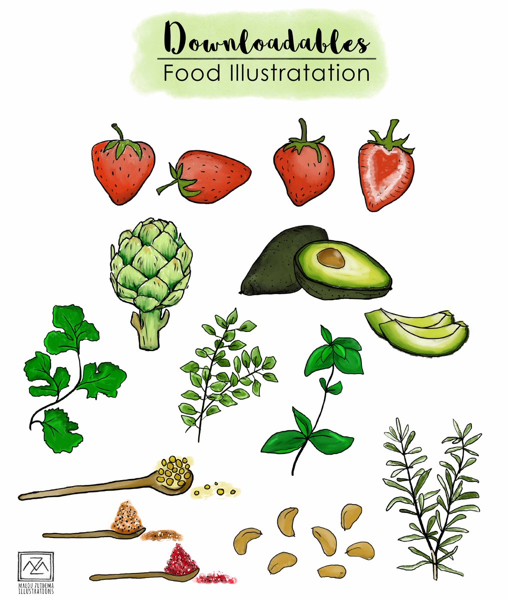 New <a href="/Etsy/">Etsy</a>! Downloadable Food Illustration Package to spice up your #WebDesign and decorate recipes, menus and more etsy.me/2nDfrSI