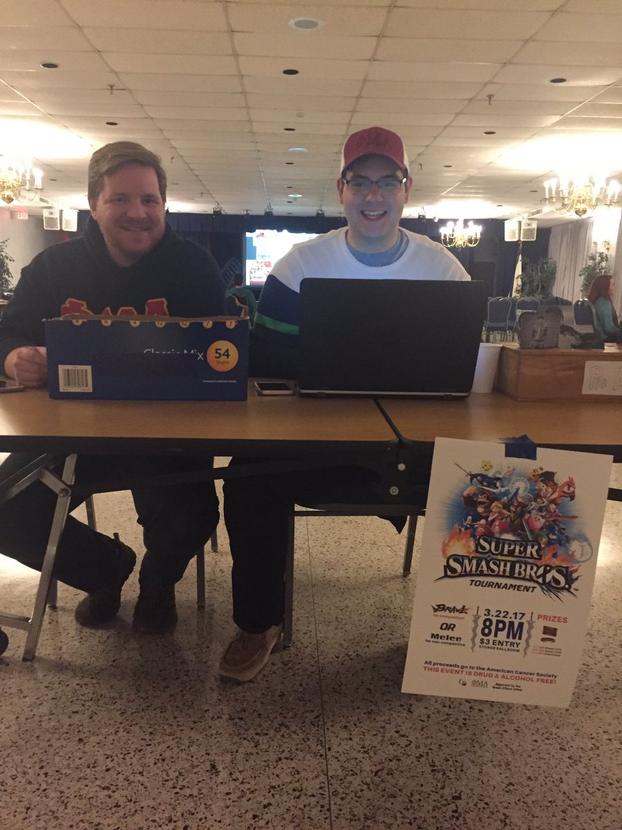 Come on out to the Super Smash Bros Tournament!! Official tournament starts in T-10 minutes!