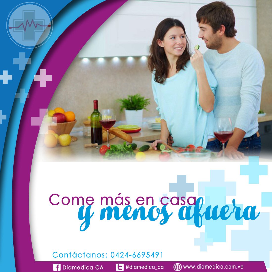 Diamedica_ca's tweet photo. Al comer comida casera tienes mejor control de lo que come ¡Come más
en casa y menos afuera! https://t.co/RapgH6ncAx