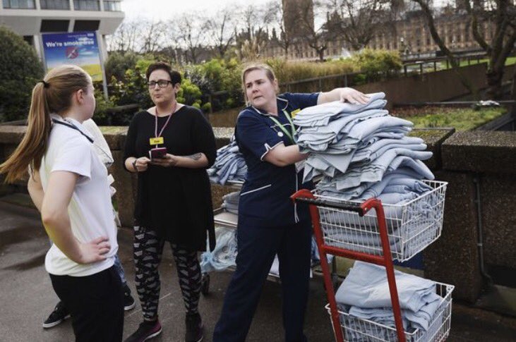 Nurses &amp; Physio's showing solidarity in the midst of the tragic event at #Westminster today 
mirror.co.uk/news/uk-news/i… 
#NHS