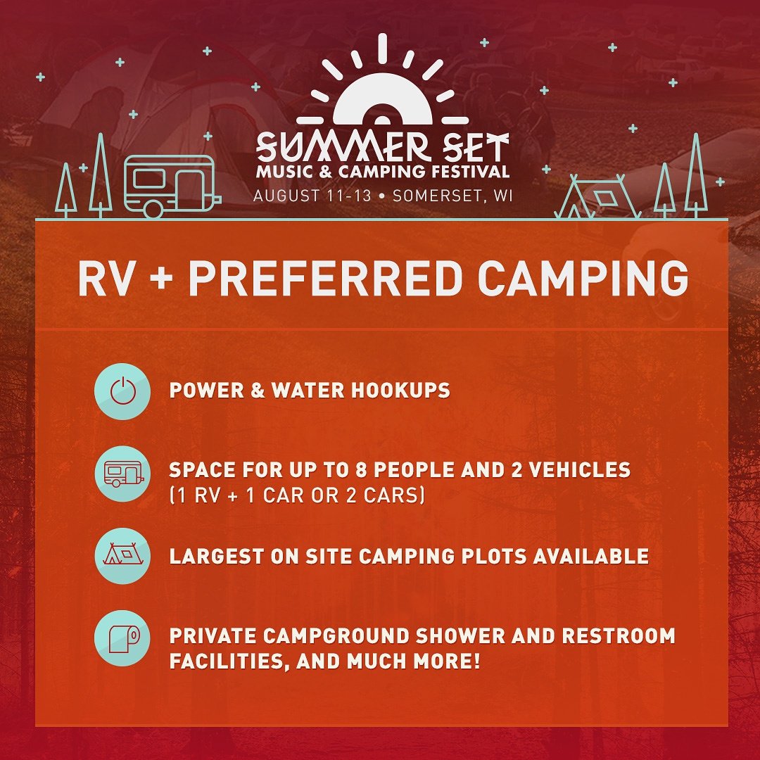 Summer__Set's tweet photo. Have a large group? Bringing an RV? Want to have 2 cars at your site? RV preferred is the way to go! Follow the link in our bio for details! https://t.co/4GoX2CRAhA