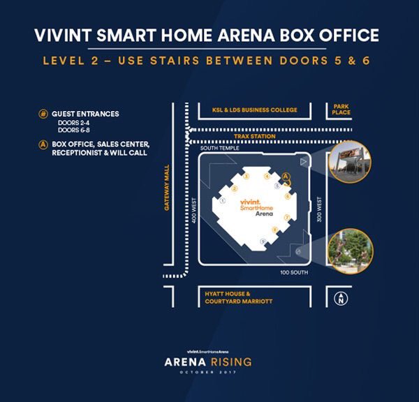 We've got a bit of construction going on at @vivintarena so let this help with your visit tonight. 👍👍  #NYKatUTA https://t.co/rd9Nc12Qzn