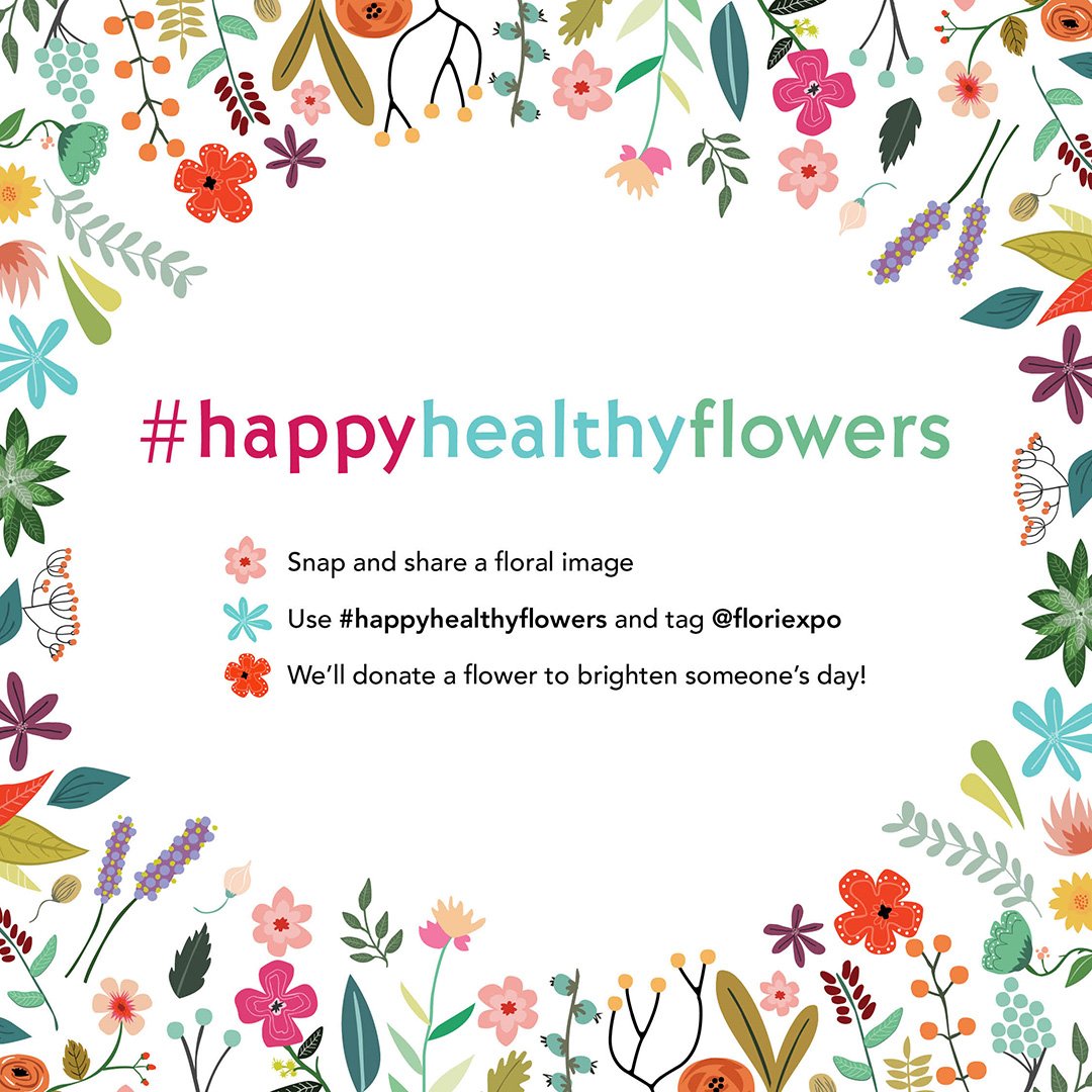 floriexpo's tweet photo. Studies show flowers have benefits - help spread the message of #happyhealthyflowers &amp; we'll donate flowers to hospitals around the country! https://t.co/nCLnSCWQMV
