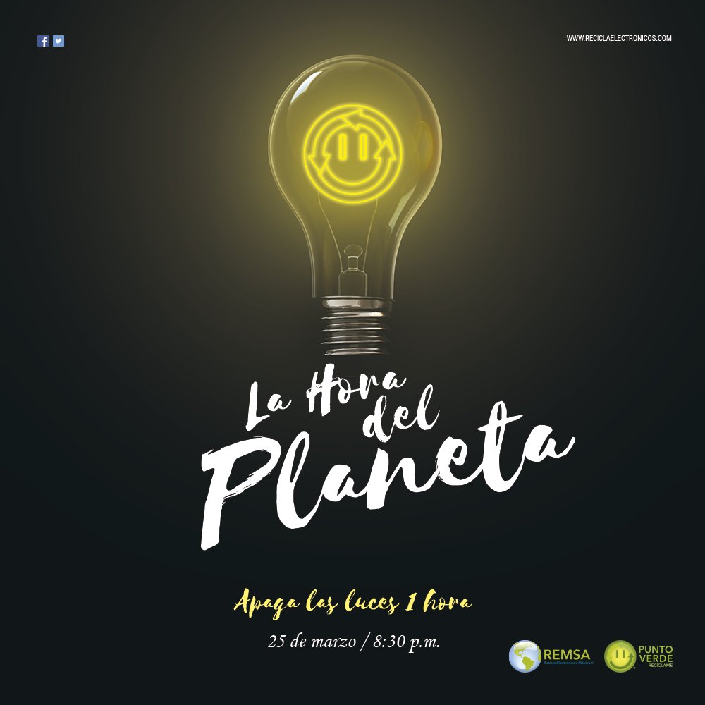 Punto_Verde_'s tweet photo. Celebremos la #HoraDelPlaneta apagando las luces 1 hora el sábado 25 de marzo. 💡🌎 #EarthHour https://t.co/qHmRKcK433