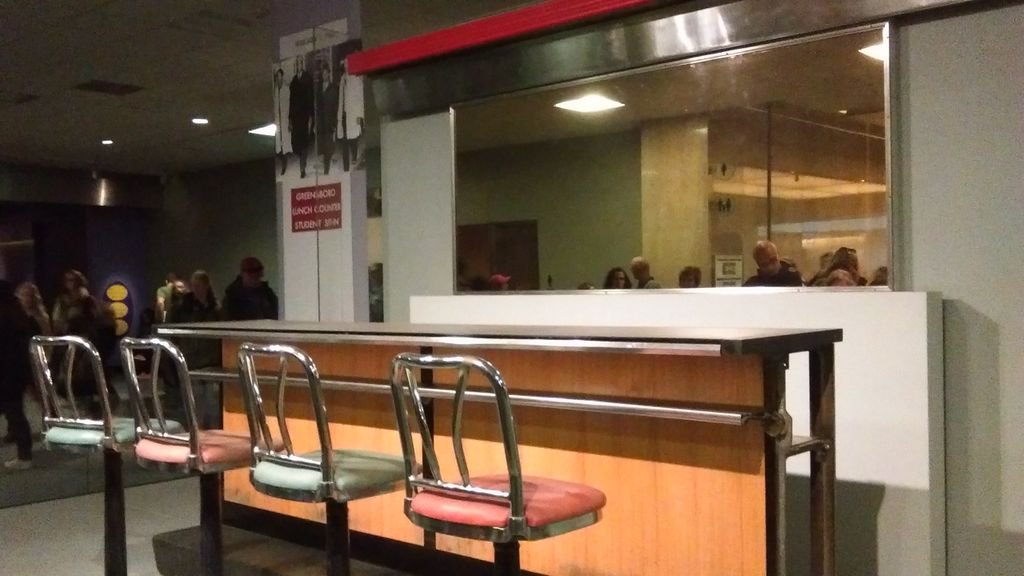 XavsHist's tweet photo. Amazing to see the actual counter from the Greensboro sit in! #Smithsonian https://t.co/96gba2oXcP