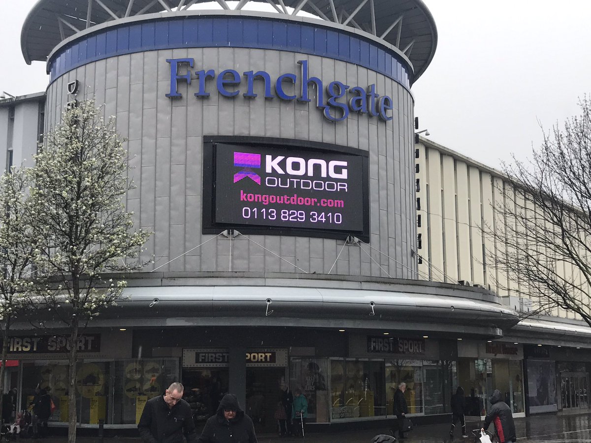 Recent install for <a href="/KongOutdoor/">Kong Outdoor</a> <a href="/thefrenchgate/">The Frenchgate</a> our P10 HD display running on <a href="/BroadSign/">Broadsign</a> great edition to #Doncaster