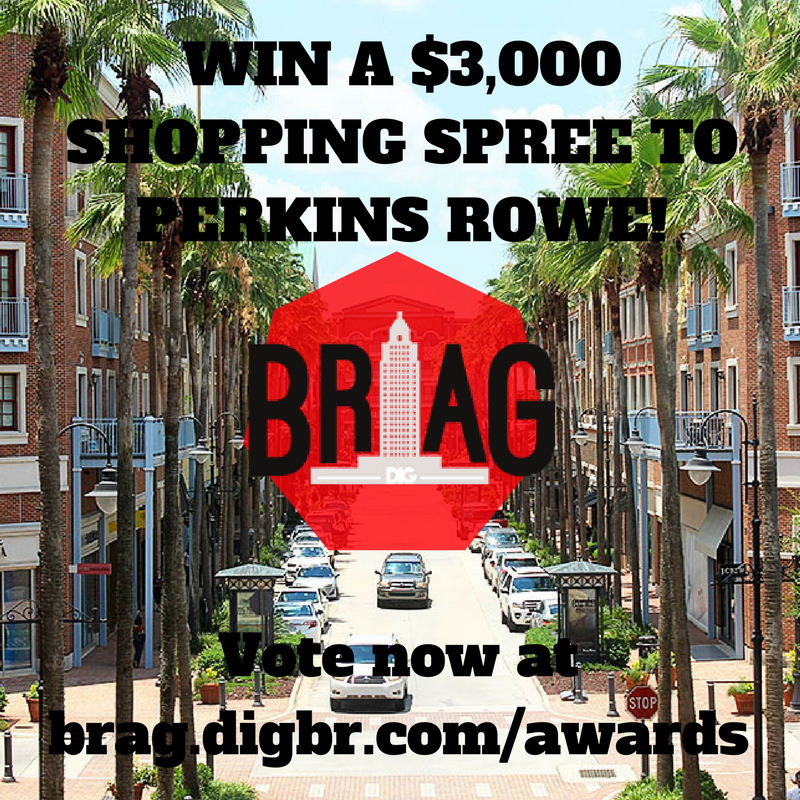PerkinsRoweBR's tweet photo. Let your voice be heard with @DigBatonRouge's #DIGBRAG Awards! Vote now for a chance to win $3,000 to Perkins Rowe! Voting ends March 31st. https://t.co/NuU6ACydQI