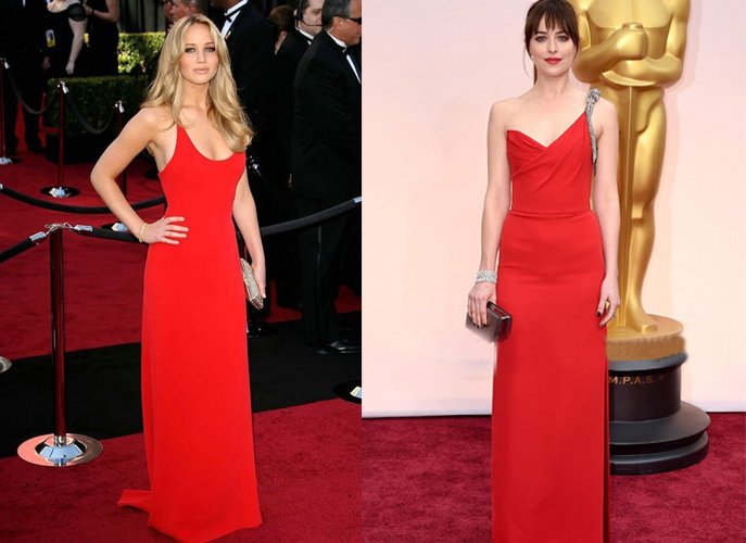 #FashionBattle ¿A quién de estas dos celebs se le ve mejor el color rojo?
FAV: #JenniferLawrence
RT: #DakotaJohnson