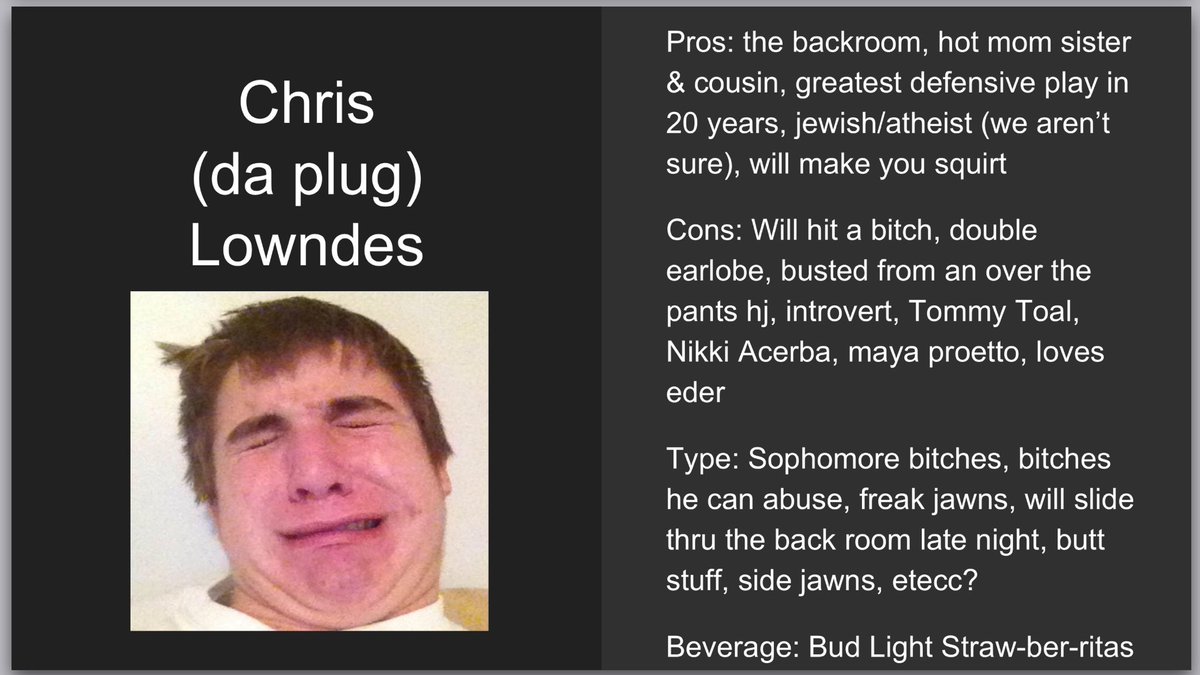 232ERoberts's tweet photo. Get to know the only Havertown junky with a double earlobe - Chris Lowndes https://t.co/YjRhmIaUAq