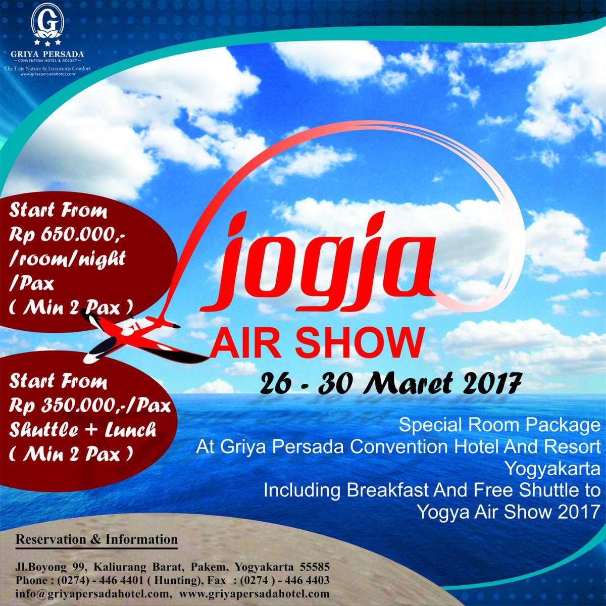 Cek it out Jogja Air Show at Griya Persada Hotel and resort