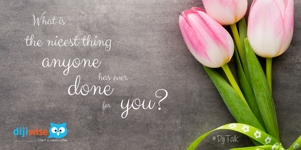 dijiwise's tweet photo. Being nice - online and offline is a golden rule. What is the nicest thing anyone has done for you? #startaconversation #parenting #dijitalk https://t.co/rGKU0W1Vqf