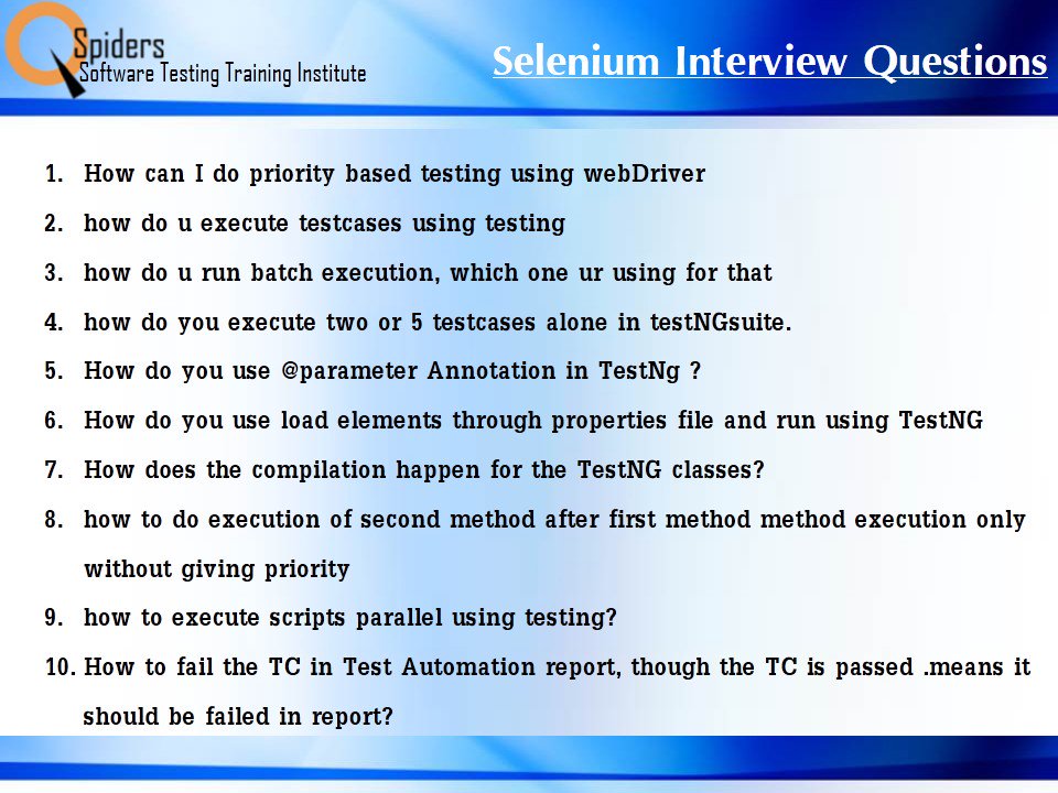 QSpiders__BTR's tweet image. #QSpiders
#Selenium_Interview_Questions?