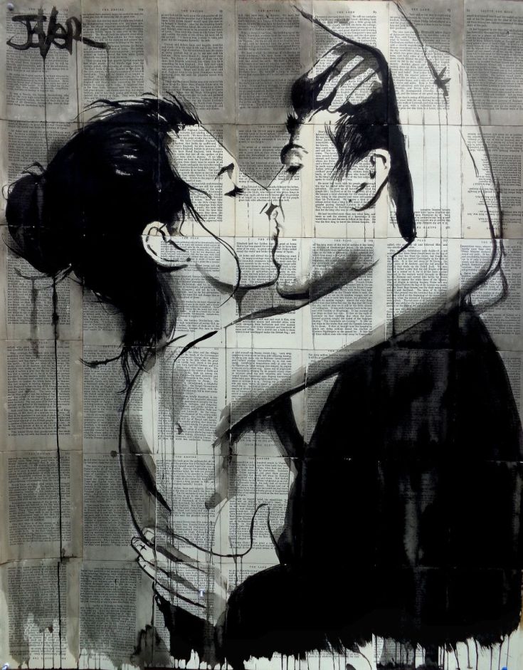 THE BIG KISS by <a href="/LouiJover/">loui jover</a> #ink #drawing #art artf.in/xAatnQ <a href="/artfinder/">Artfinder</a>