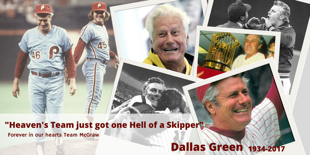 tugmcgraw's tweet image. RIP Coach your spirit lives on. Holding Dallas' family, our @phillies family, &amp;amp; baseball's in our prayer and thoughts #DallasGreen