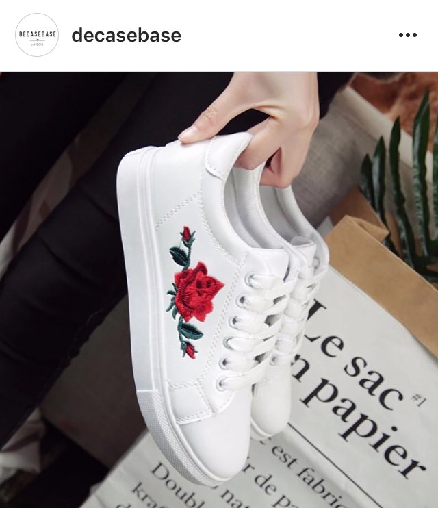 DeCaseBase's tweet image. IG: @DeCaseBase 

[FLORAL EMBOIDERED]
Size 34-39
RM40 (Ex postage)
Direct message us for more info! 
#decasebase