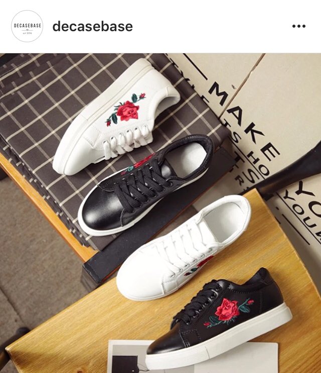 DeCaseBase's tweet image. IG: @DeCaseBase 

[FLORAL EMBOIDERED]
Size 34-39
RM40 (Ex postage)
Direct message us for more info! 
#decasebase