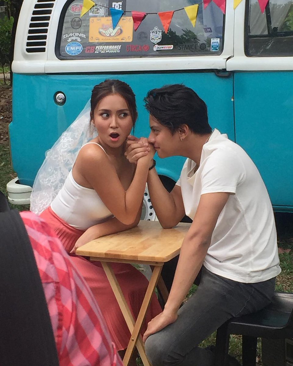 PrettyEmerald3's tweet photo. DJPGlobalOFC: BTS: KathNiel Movie Poster Shoot. 
#CantHelpFallingInLove in cinemas April 15

… https://t.co/4HnztS7zv1