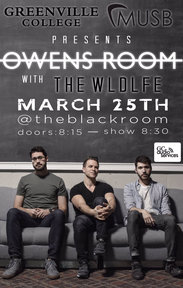 GREENVILLE, IL THIS WEEKEND!

BLACKROOM
SHOW: 8:30pm
w/ <a href="/The_Wldlfe/">The Wldlfe</a>
