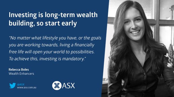 ASX's tweet photo. .@becboles from @WealthEnhancers says the time to start is now: https://t.co/50P7IzGvTI~~ https://t.co/AaBuFDn5wK