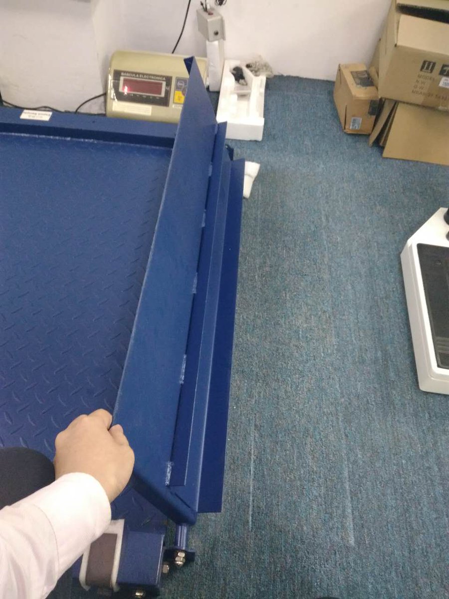 Low profile floor scale.