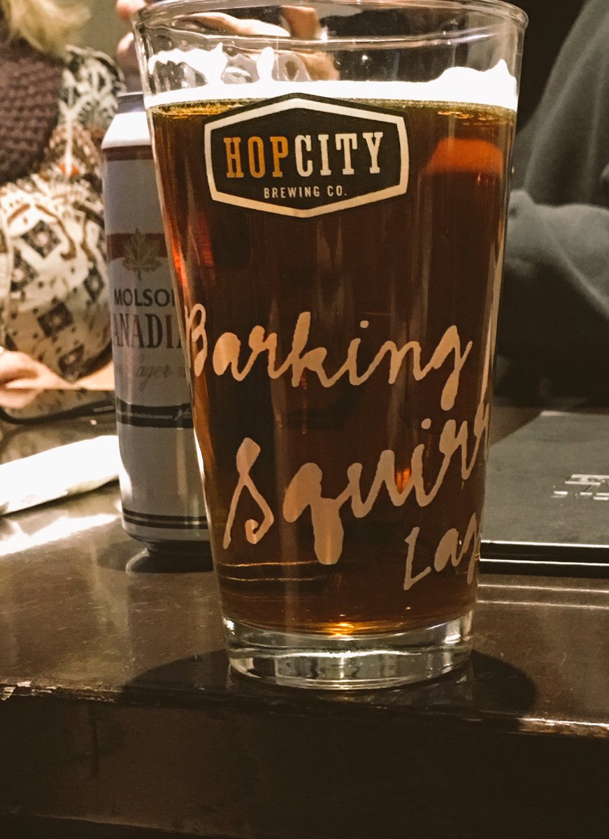 Enjoying a #BarkingSquirrelLager by <a href="/HopCityBrewing/">Hop City</a> after our #SoundOfMusicFestival ECO committee meeting!! #BSOMF